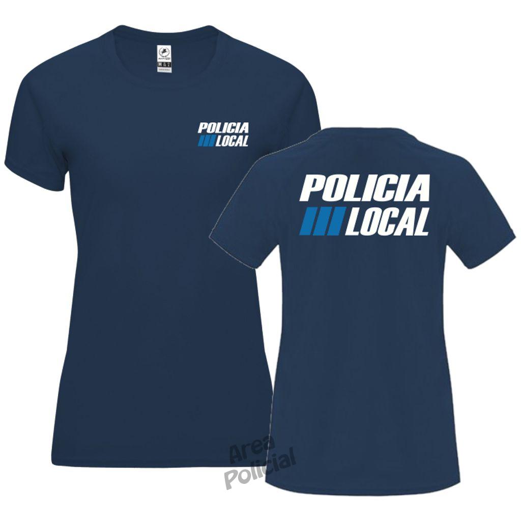 Camiseta Policía Local Azul Mujer
