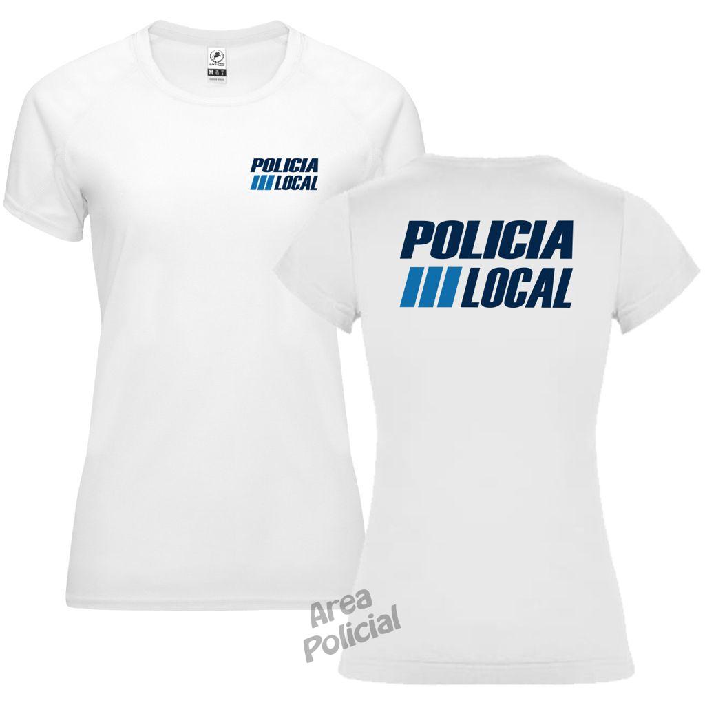 Camiseta Policía Local Blanca Mujer