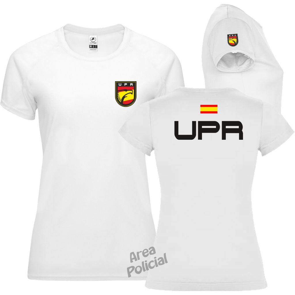 Camiseta Policía Nacional UPR Bandera Mujer Blanca