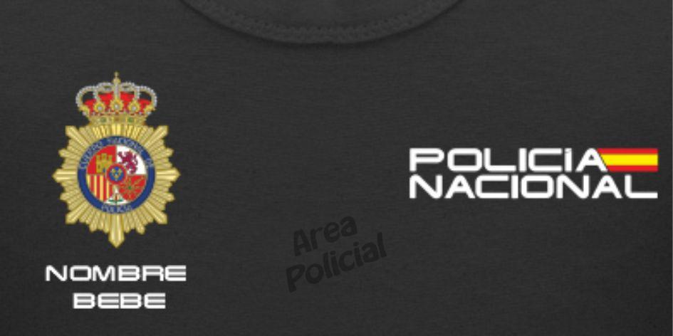 BODY BEBE POLICIA NACIONAL MANGA LARGA BLANCO