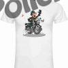 Camiseta Caricatura Guardia Civil trafico motorista antiguo hombre blanca