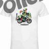 Camiseta Caricatura Guardia Civil trafico motorista hombre blanca