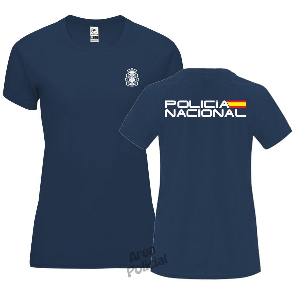 Camiseta Policía Nacional Moderna Azul Mujer