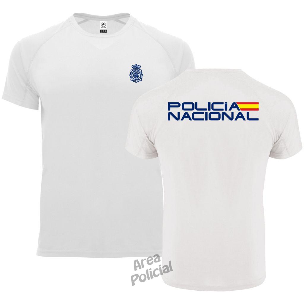 Camiseta Policía Nacional Moderna Blanca